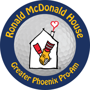 Golf Logo - Navy Background Large Ronald McDonald House Greater Phoenix Pro-Am Golf Tournament logo